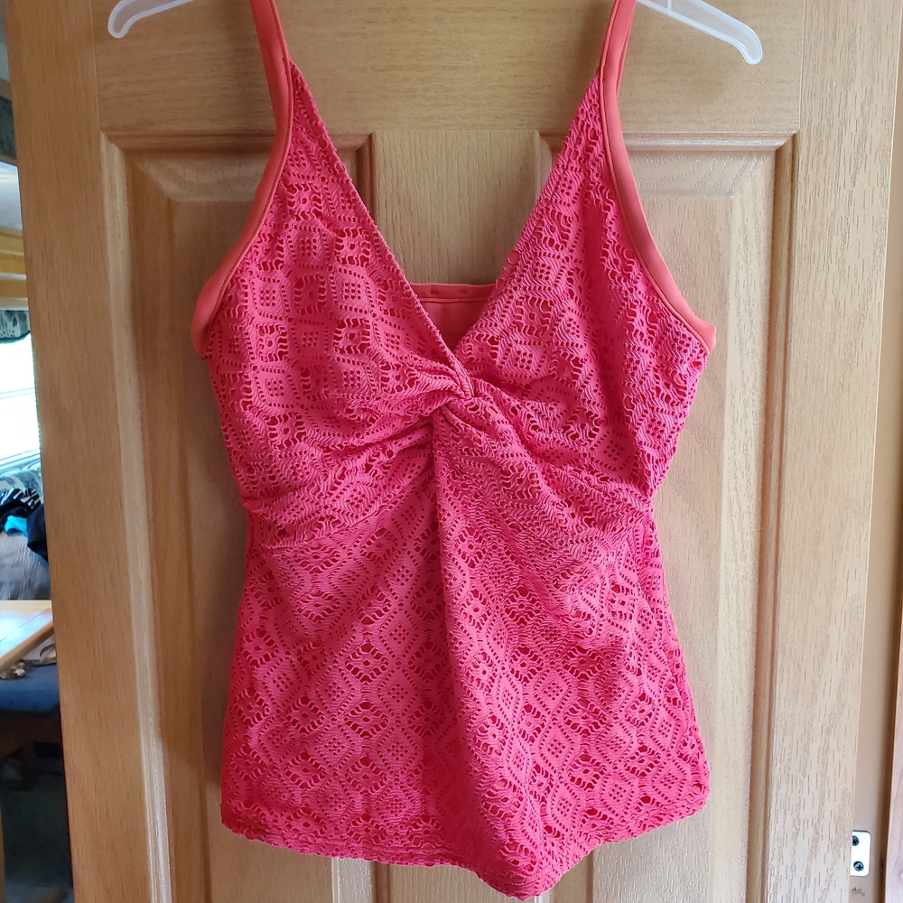 Coral Lace Women Swim Bikini Top